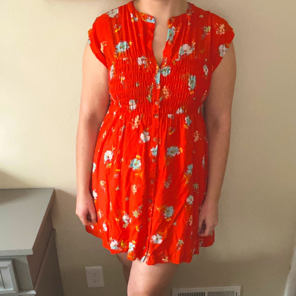 Free People Smocked Mini Dress